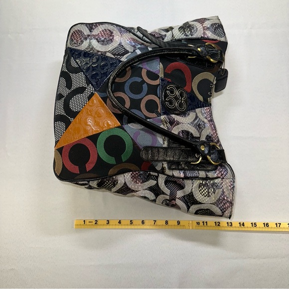 Coach Vintage Multi Patch Patchwork 1941 Hobo 2 Strap Colorful Classic Y2K - Picture 16 of 16